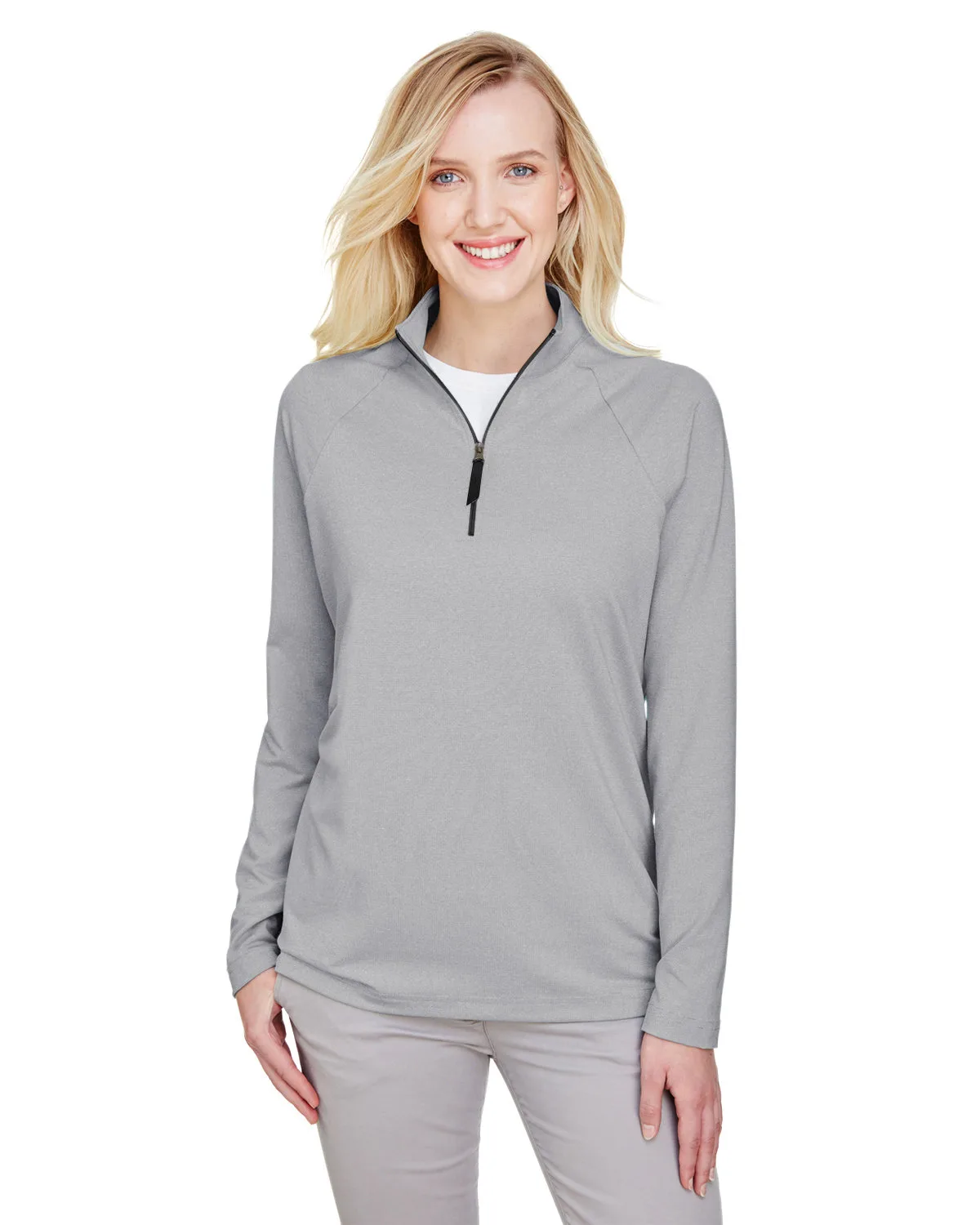 Devon and Jones® Women's CrownLux Performance® Clubhouse Quarter-Zip Pullover Sweater
