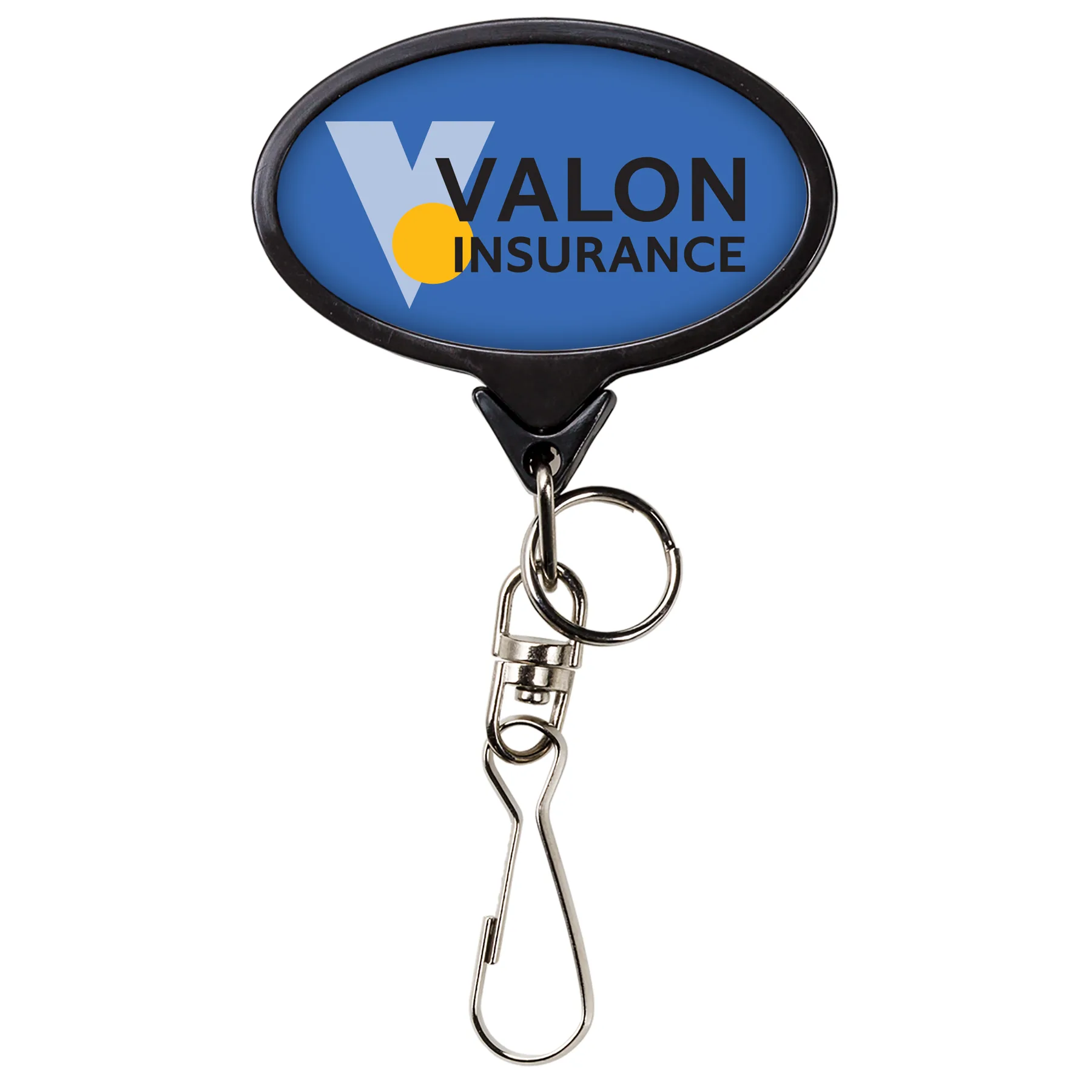 Bamboo Jumbo Oval Retractable Badge Reel view 4