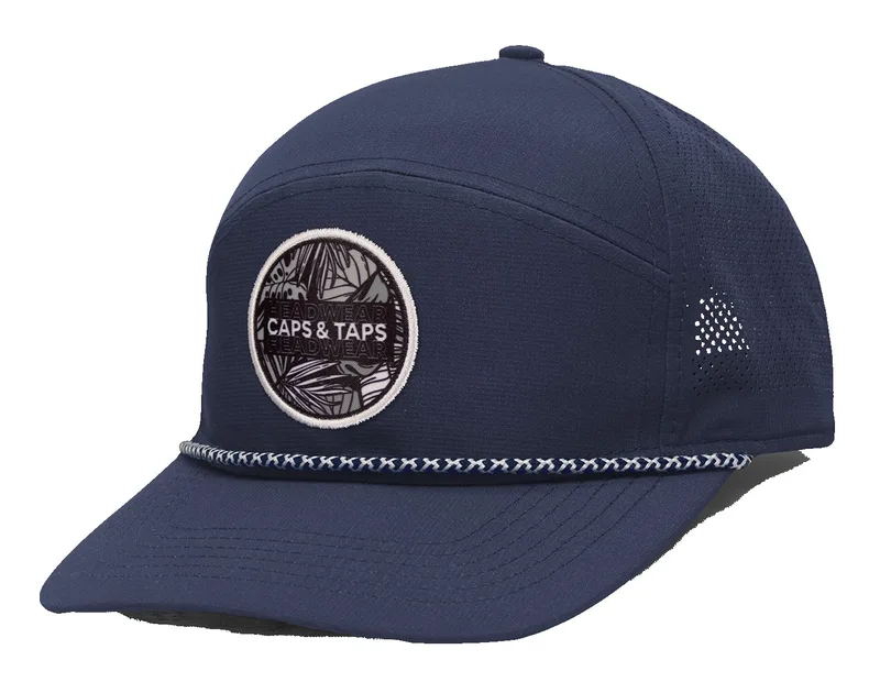 Split 6-Panel Cap with Performance Polyester