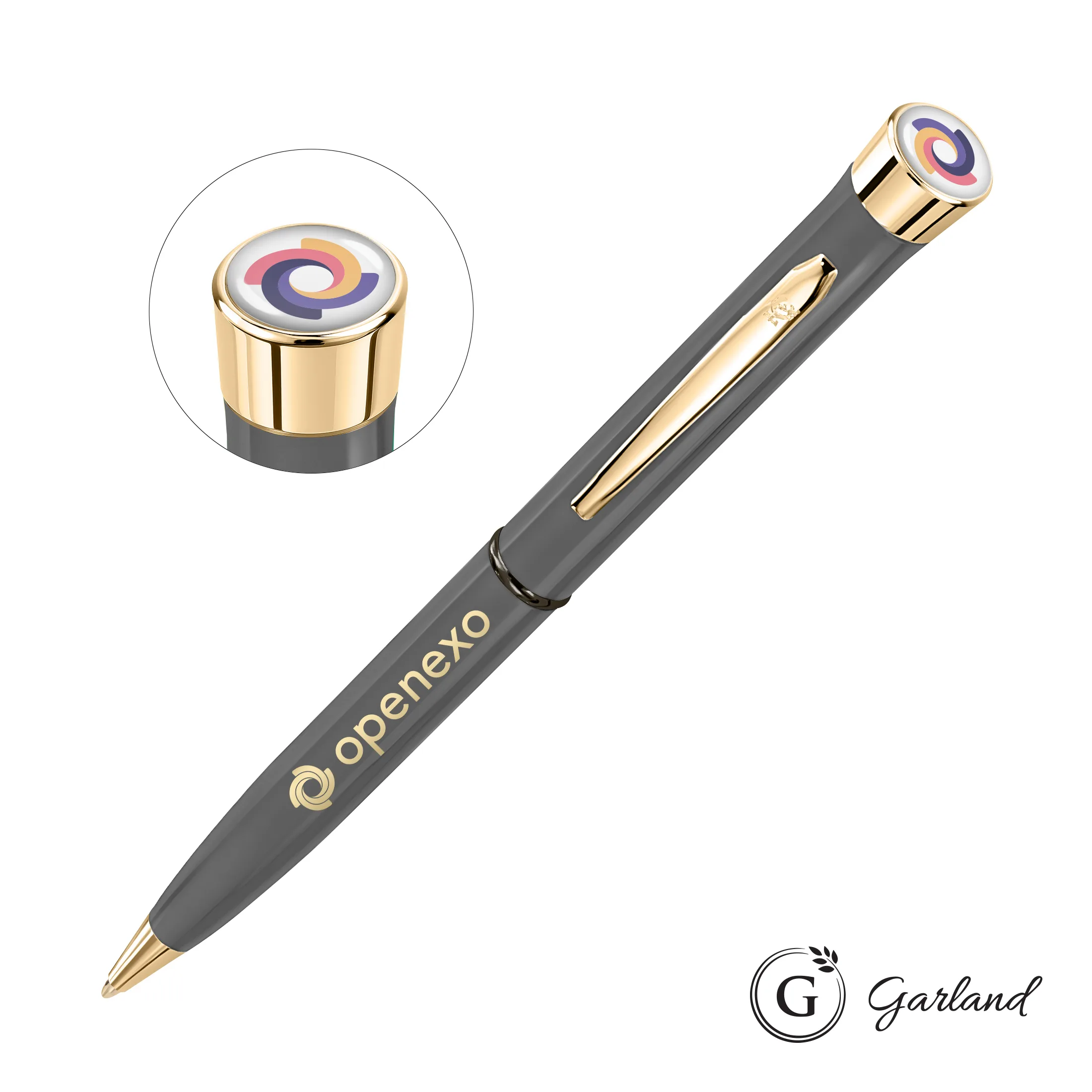 Grey with Black Band / Gold