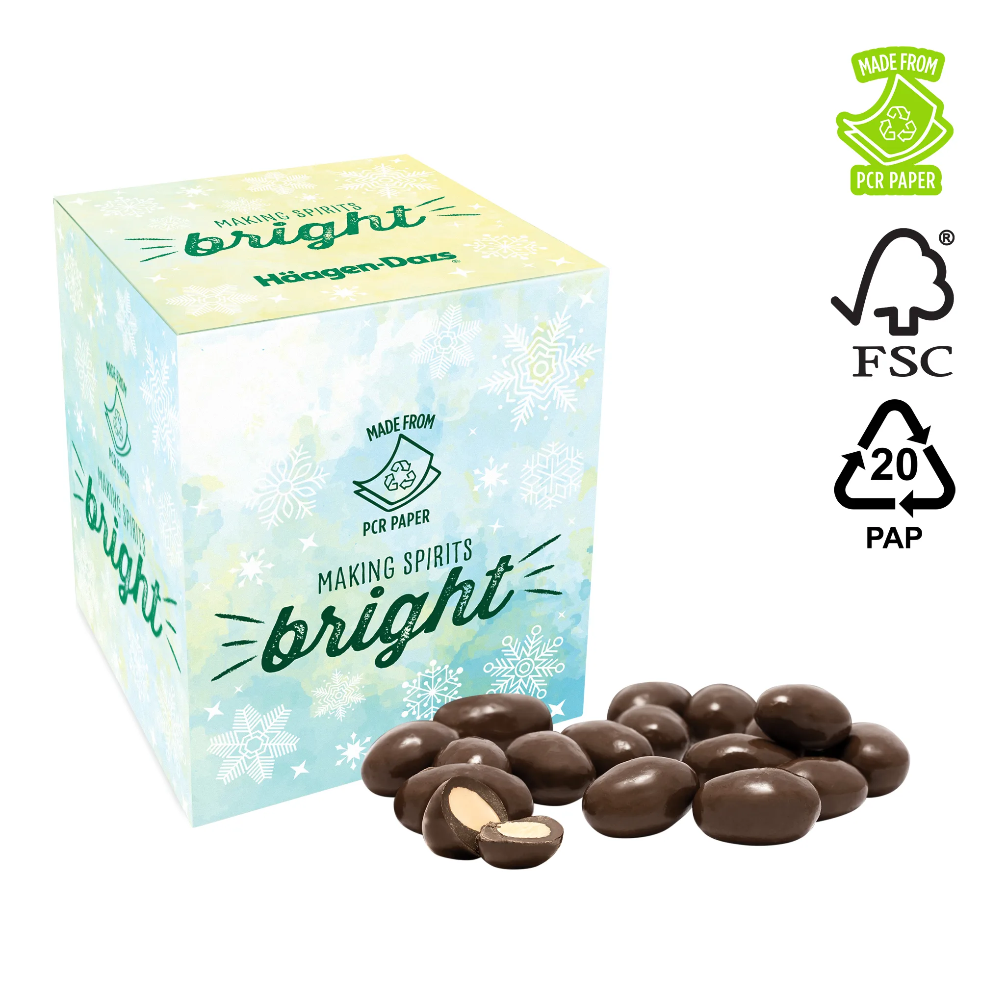 ECO-Box, PCR & Full Color, Dark Chocolate Almonds view 2