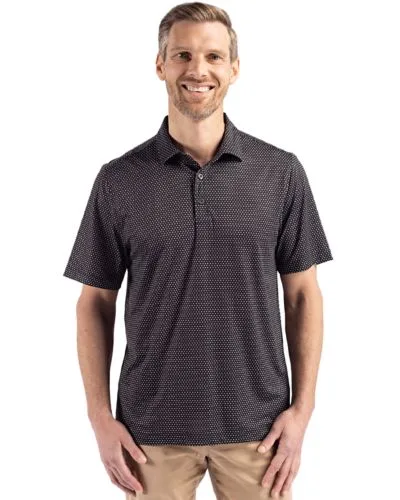 Cutter & Buck Pike Eco Shadow Check Print Recycled Mens Big & Tall Polo view 5