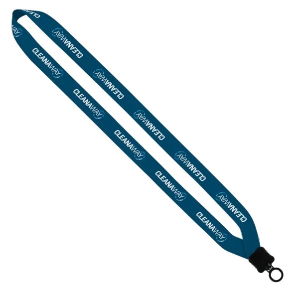 3/4" rPET Dye-Sublimated Lanyard with Plastic Clamshell and O-Ring