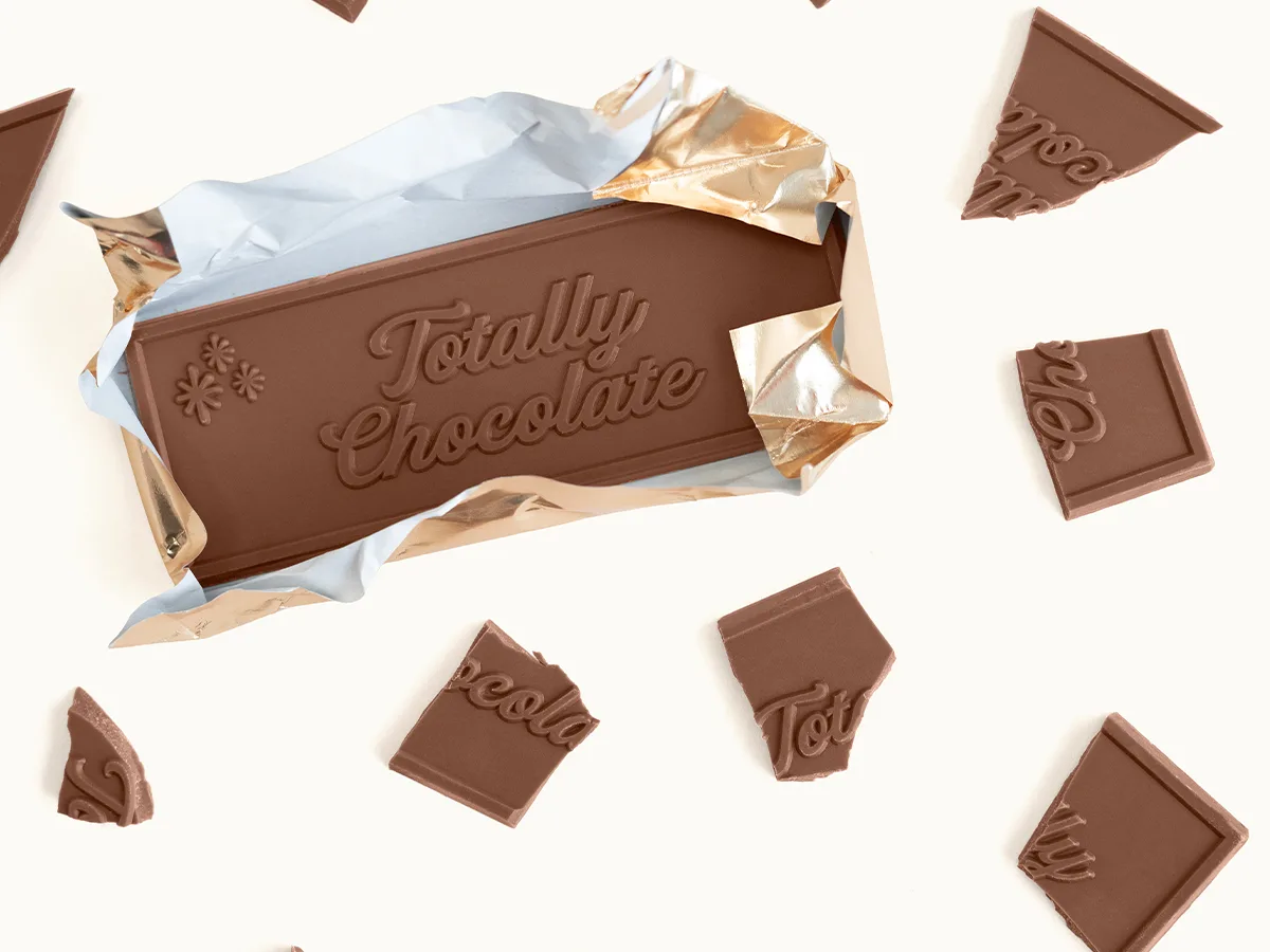 2"x 5" Brand Impact Custom Chocolate Wrapper Bar view 5