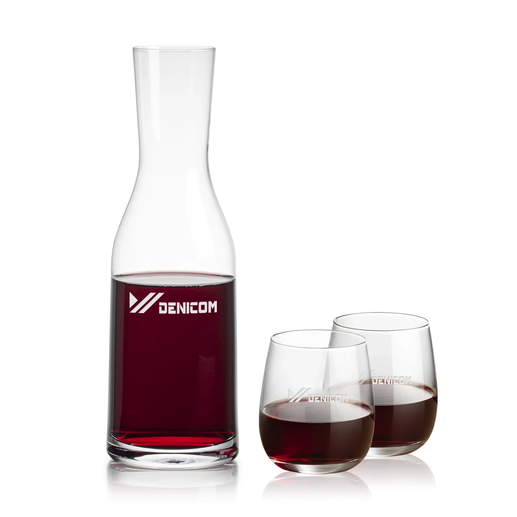 Carafe & 2 Stemless Wine