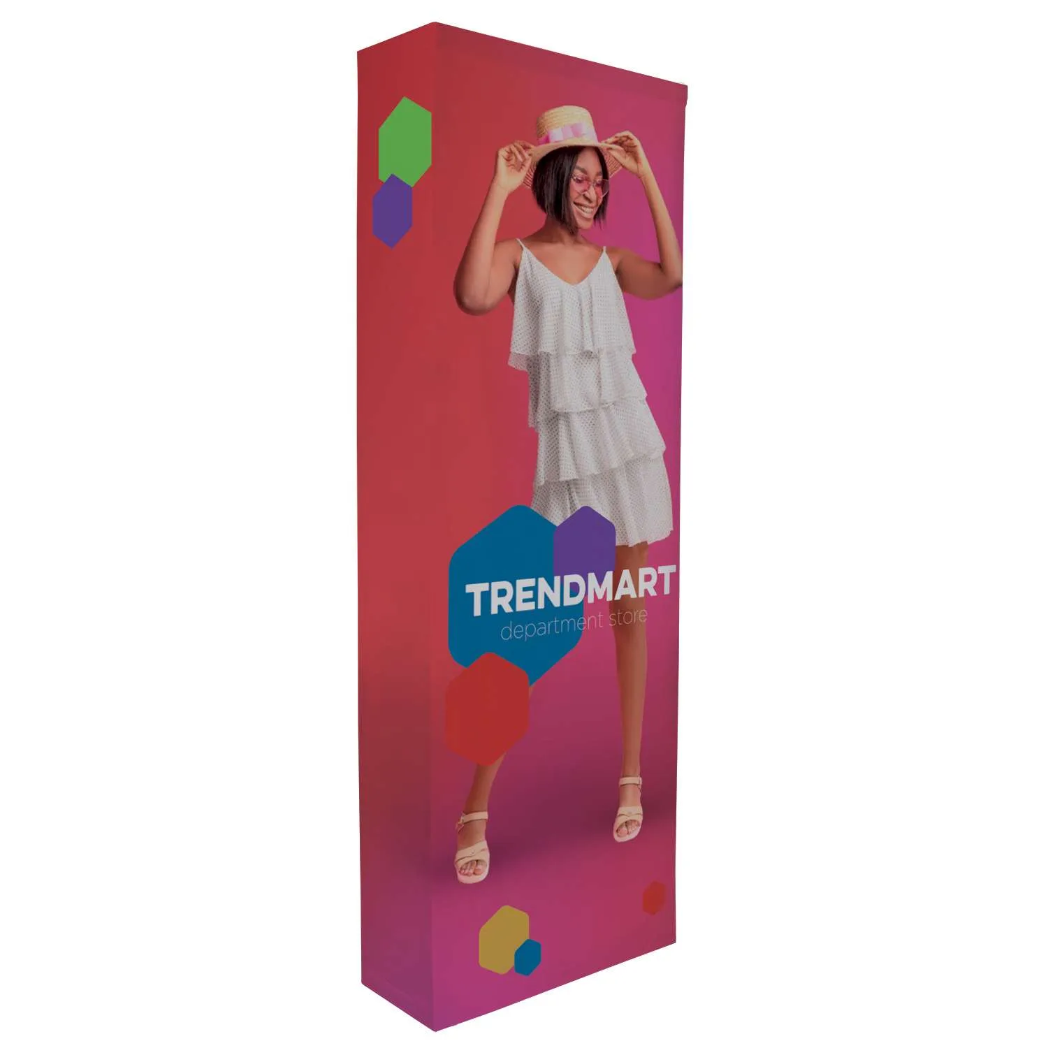 3' Straight Splash Floor Display 4-Sided Kit (Poly Knit)