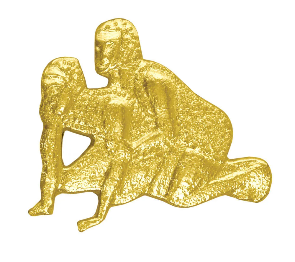 Wrestling Chenille Lapel Pin