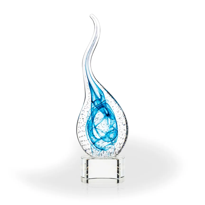 Milton Art Glass Award - Clear Base view 2