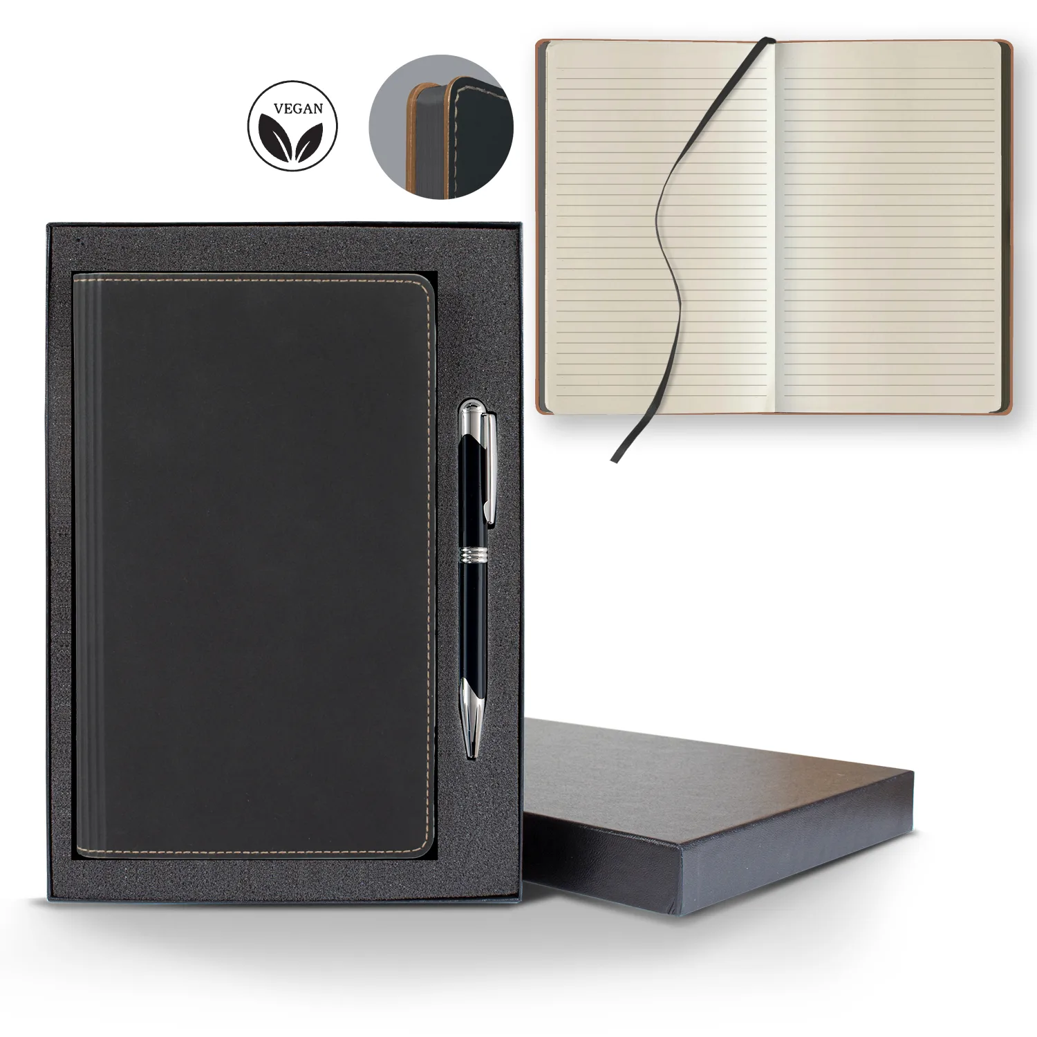 Castelli Vegan ECO Medio Lined Ivory Page Journal Gift Set view 2