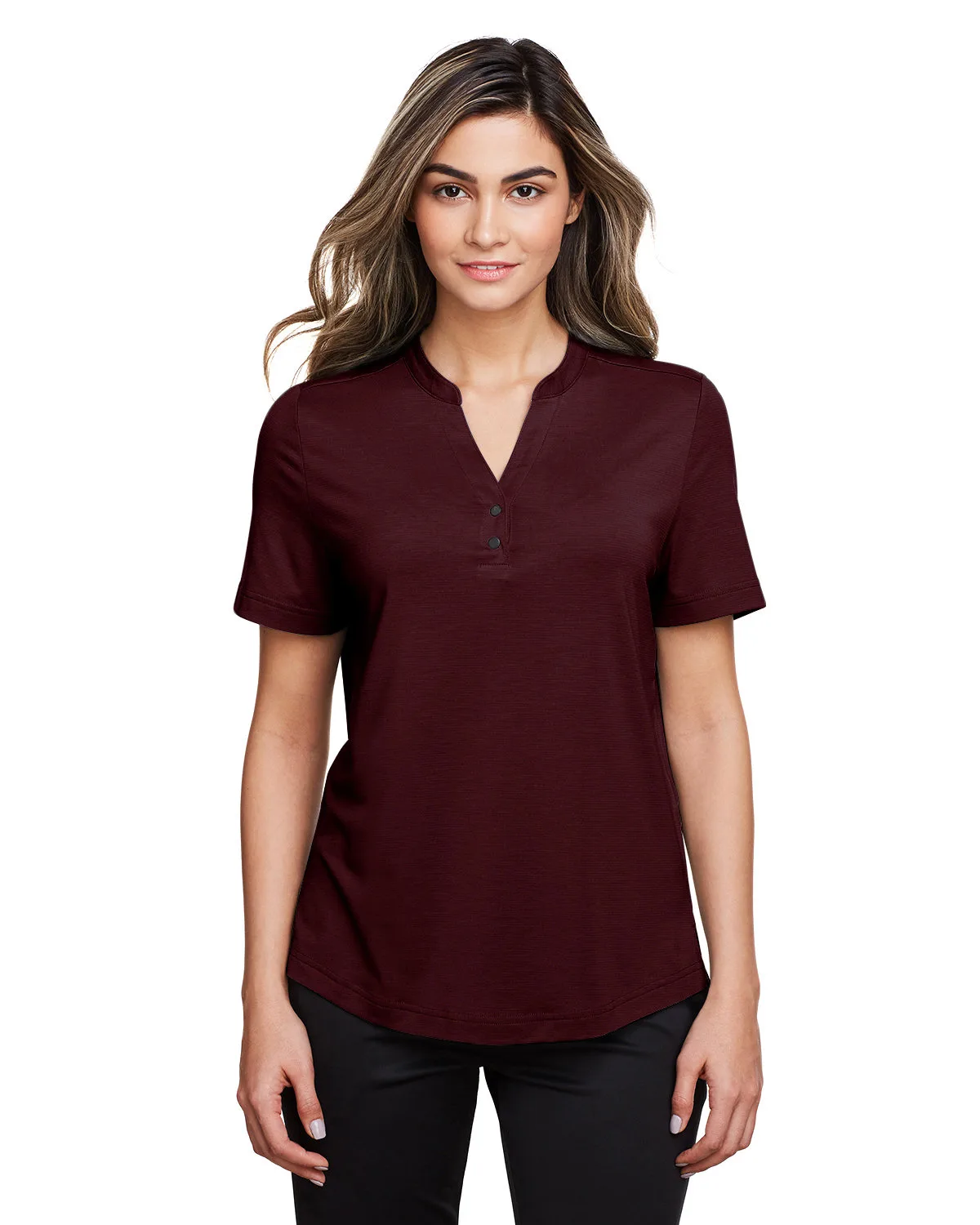 NORTH END Ladies' JAQ Snap-Up Stretch Performance Polo view 2