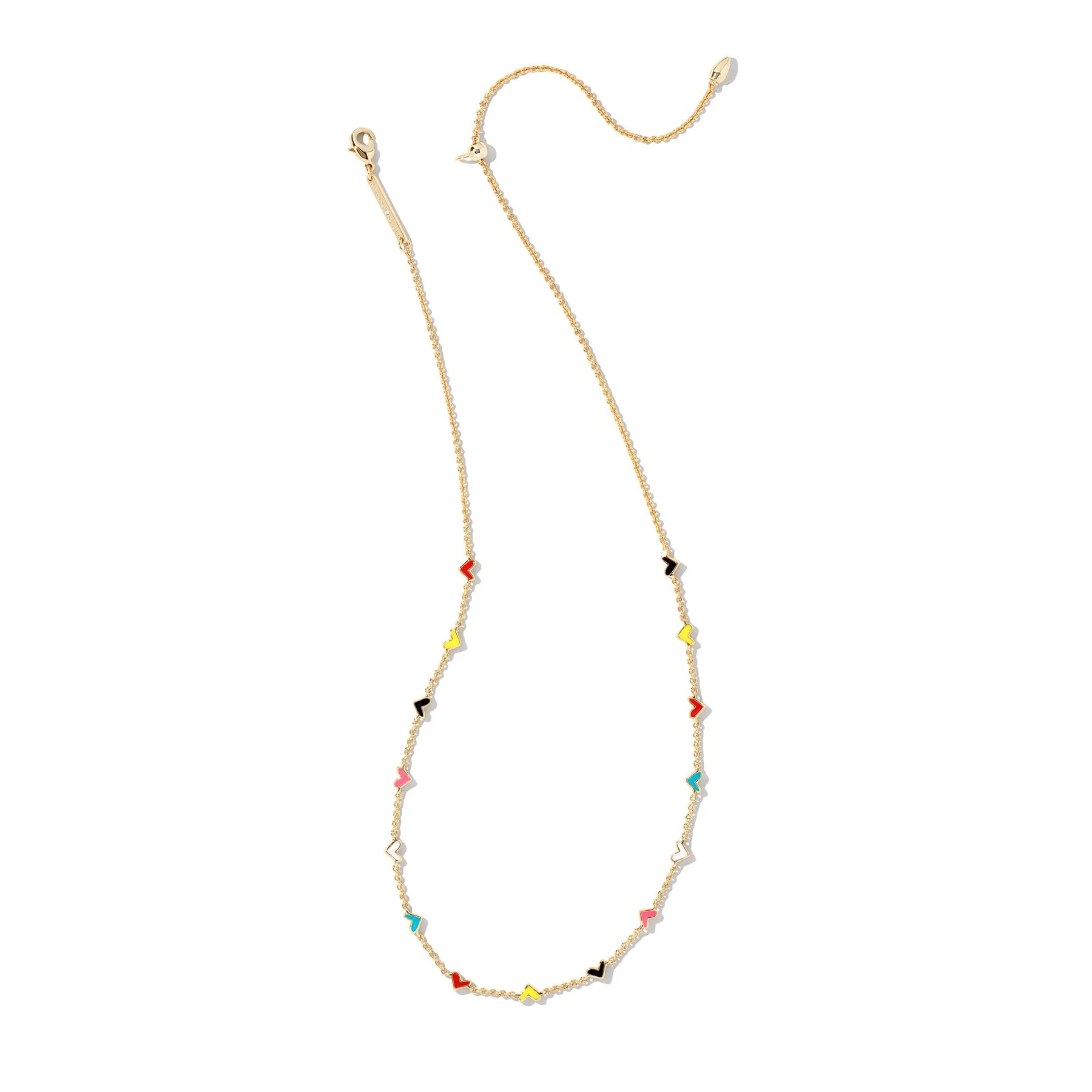 Kendra Scott Haven Heart Gold Strand Necklace in Multi Mix
