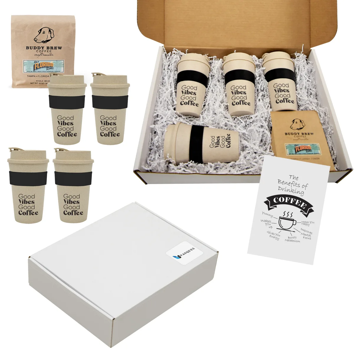 Buddy Brew Coffee Gift Set For Four view 2