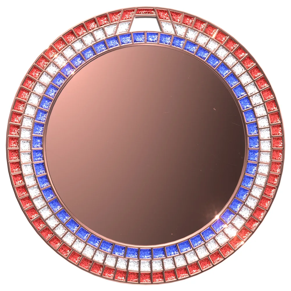 Vibraprint® Bright Red, White & Blue GEM Insert Medallion (2-3/4") view 4