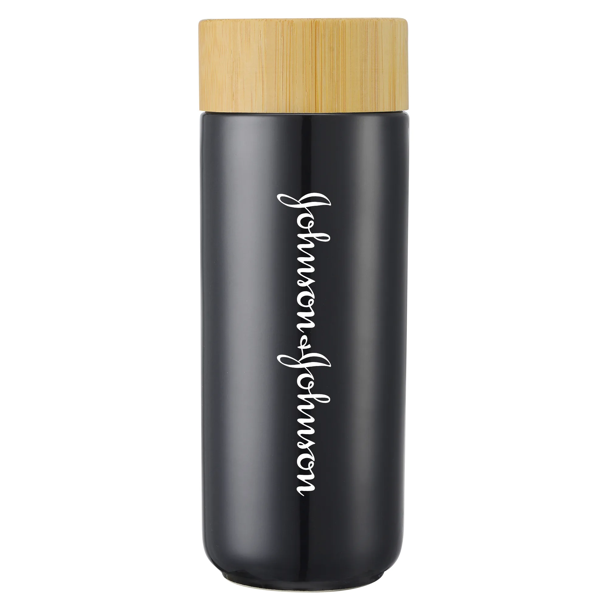 10 Oz. Ceramic Mug Bamboo Lid