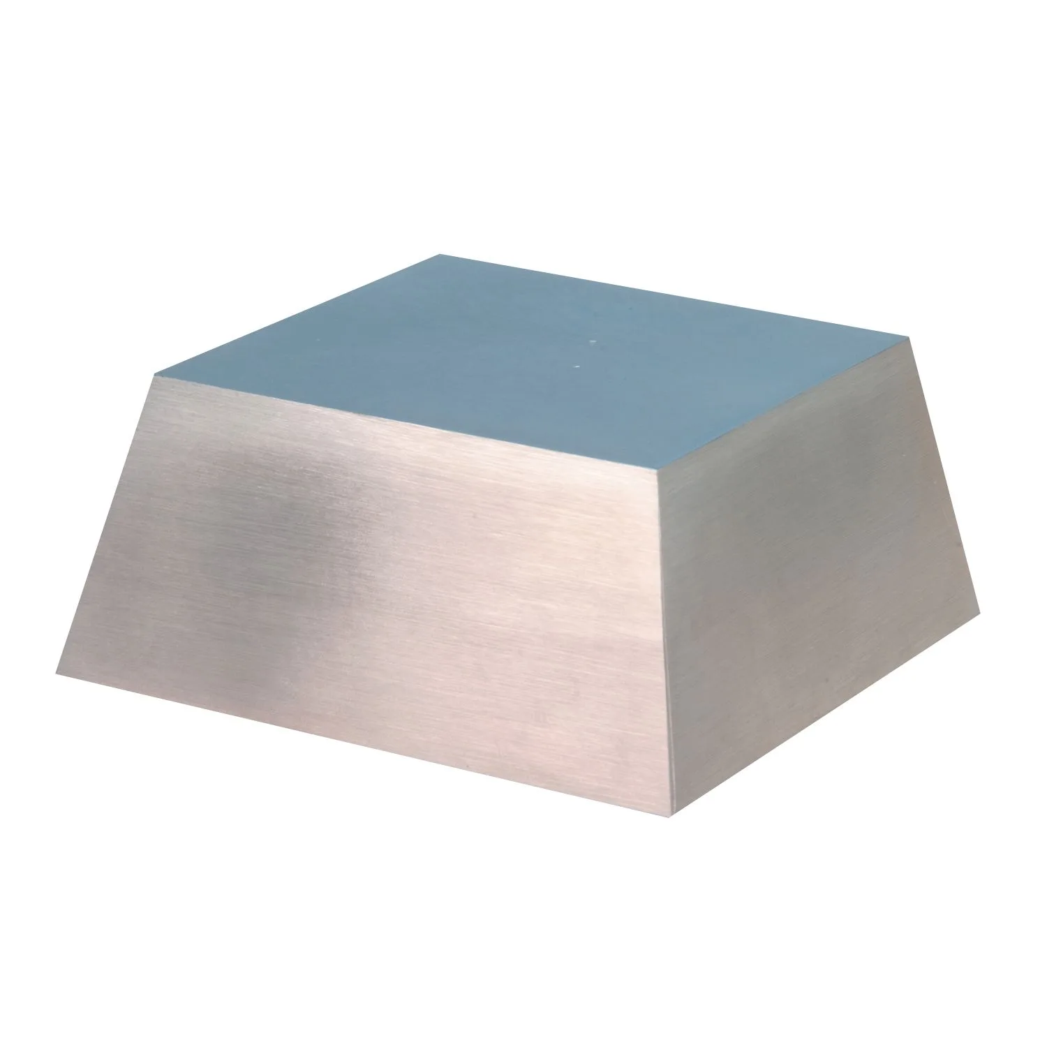 Large Silver Metal Slanted Base view 2