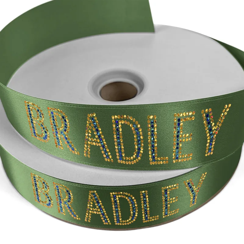 1 1/2" Badge Satin Ribbon - 25yd Roll - Sparkle