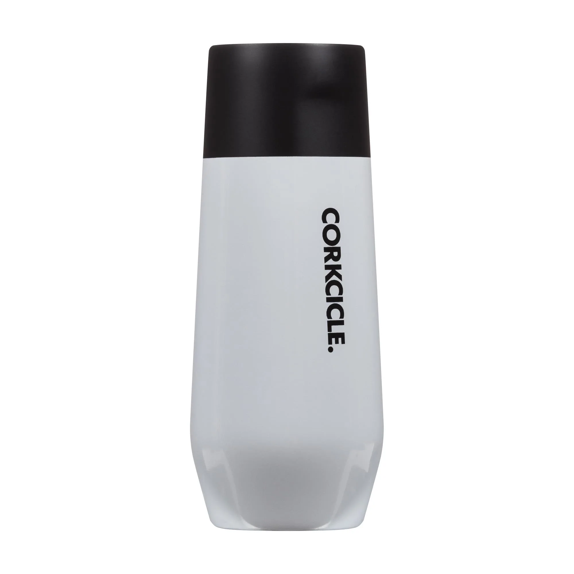 Corkcicle 7Oz Stemless Flute - Colorblock Modern Black