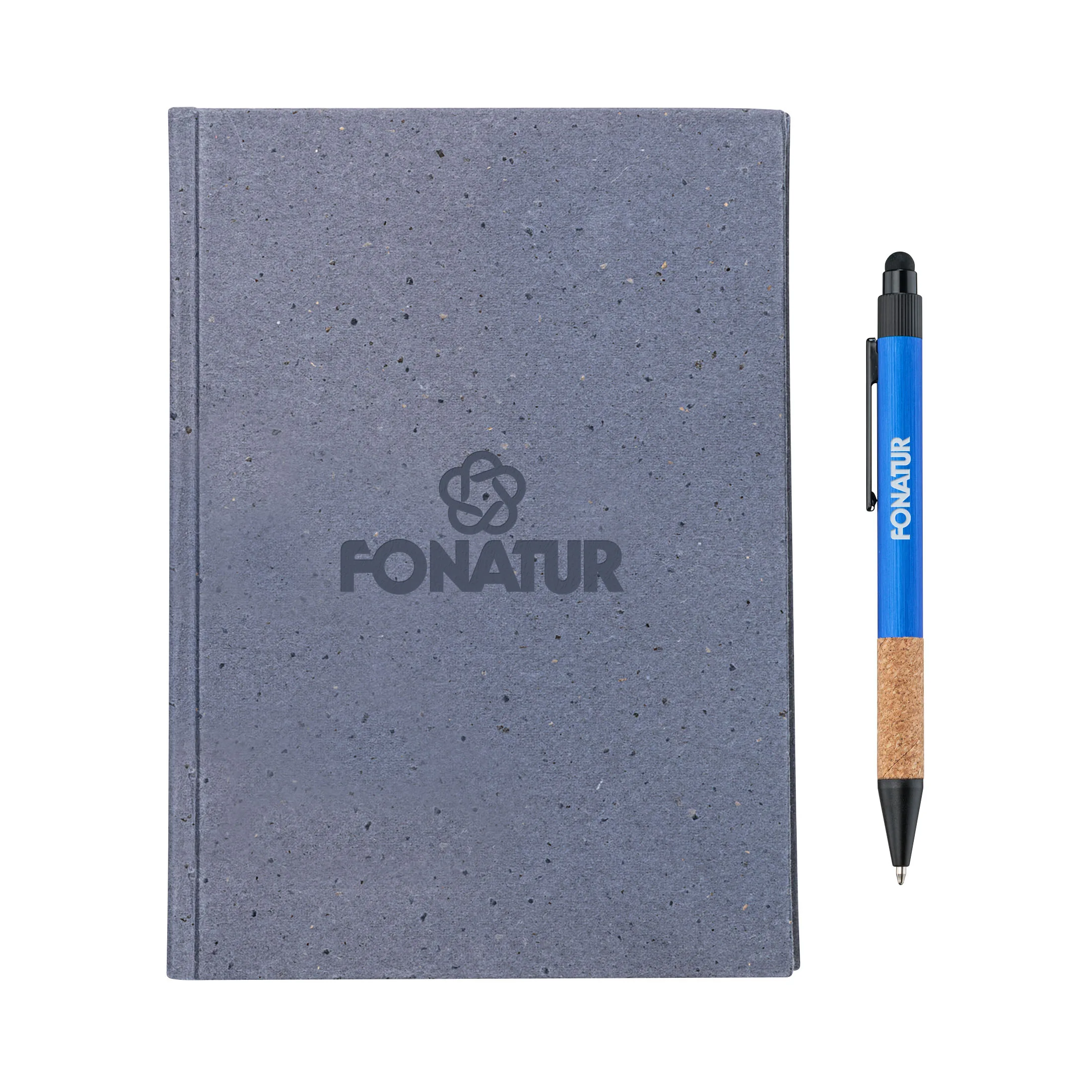 Journal & Recycled Pen, Blue/Blue