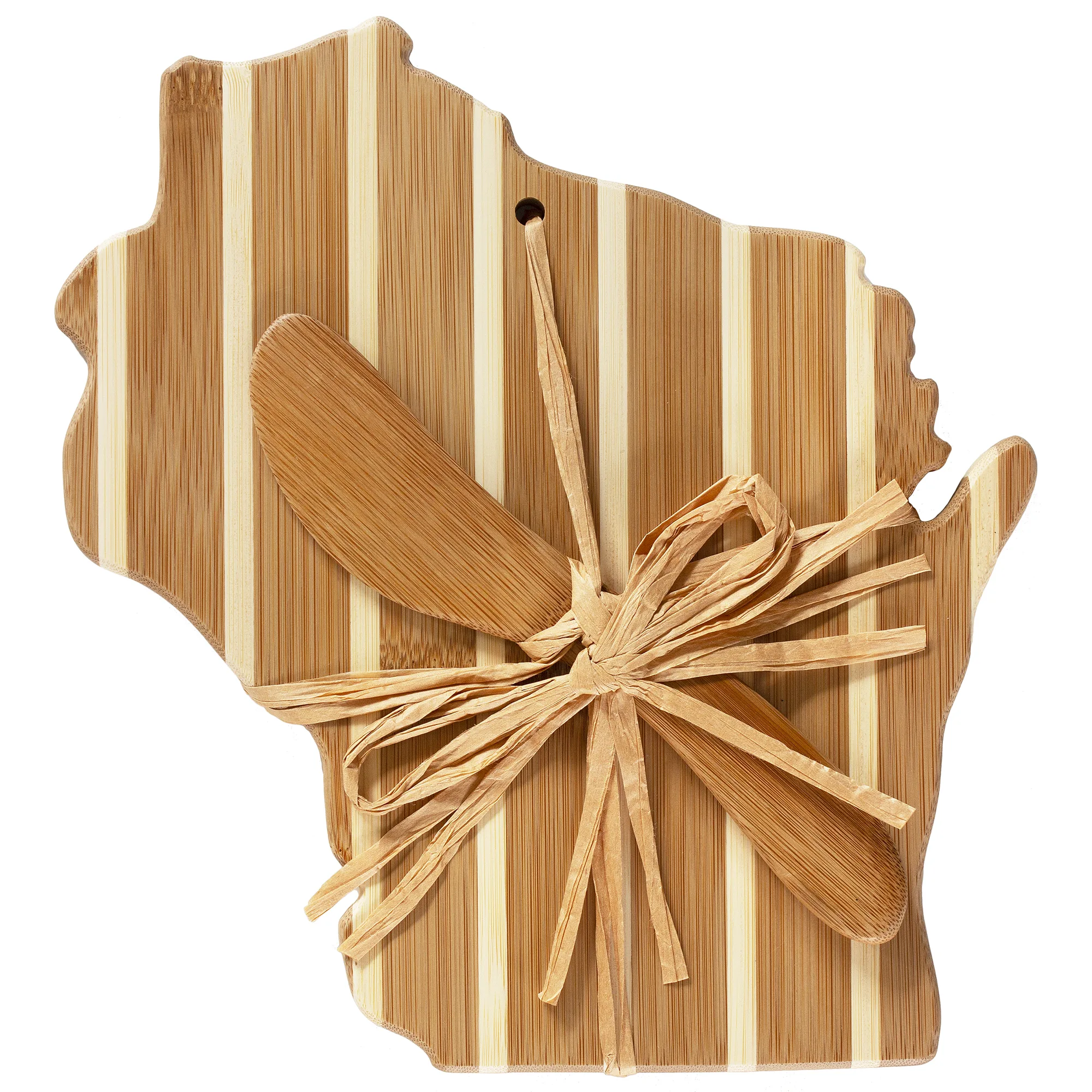 Wisconsin Charcuterie Board with Spreader Knife Gift Set view 4