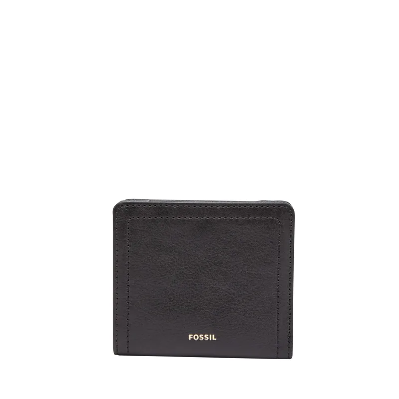 Fossil Logan Leather Small RFID Bifold Wallet - Black
