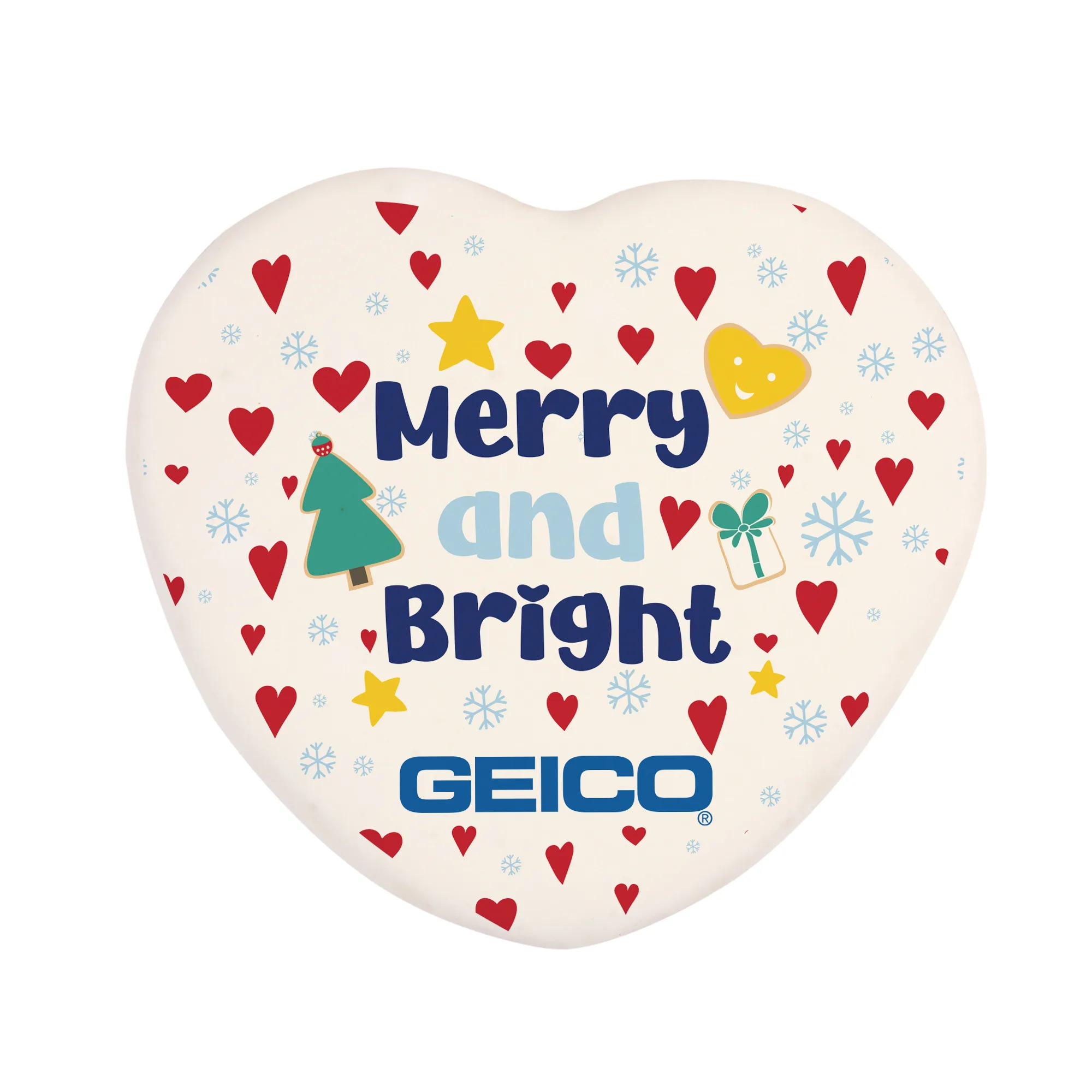 3" Iced Full Color Vanilla Cookie- Heart view 4