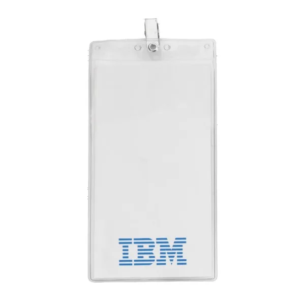 4" x 8" Printed Oversized Vertical Vinyl Pouch with Bulldog Clip view 2