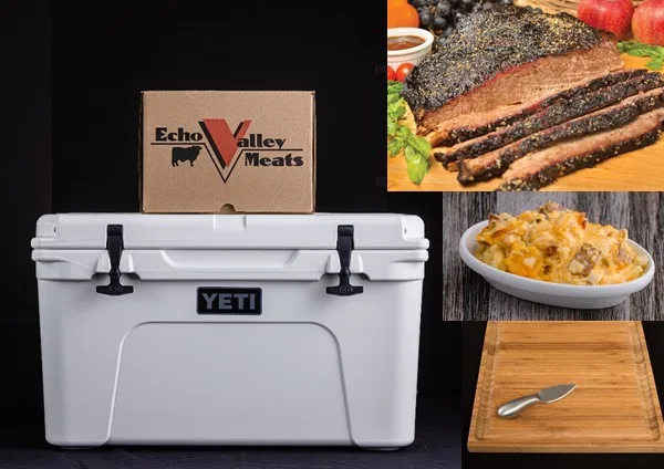 Echo Valley Meats - Brisket & Potatoes w/Yeti Tundra 45 Hard Cooler - White view 2