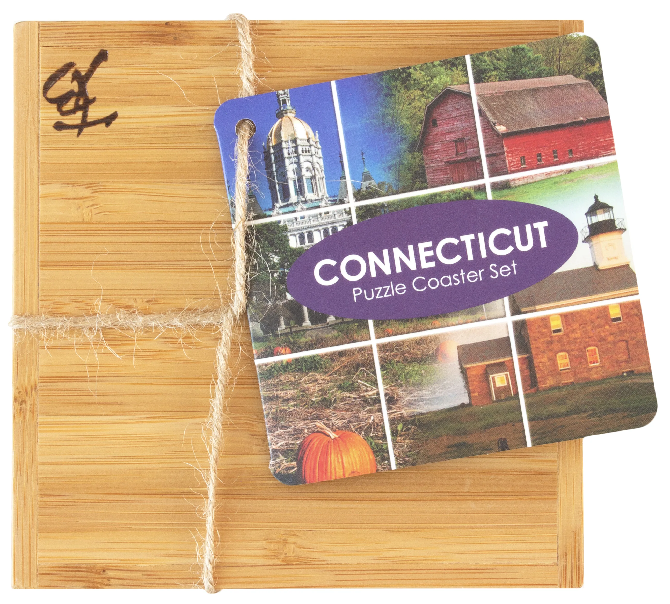 Connecticut Puzzle Coaster Set view 4