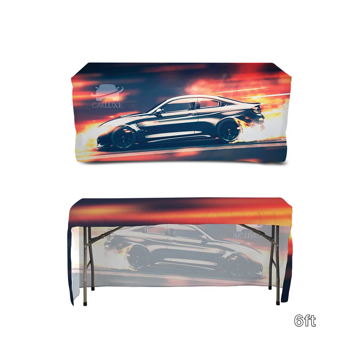 DisplaySplash 6' Fitted Open Back Table Cover