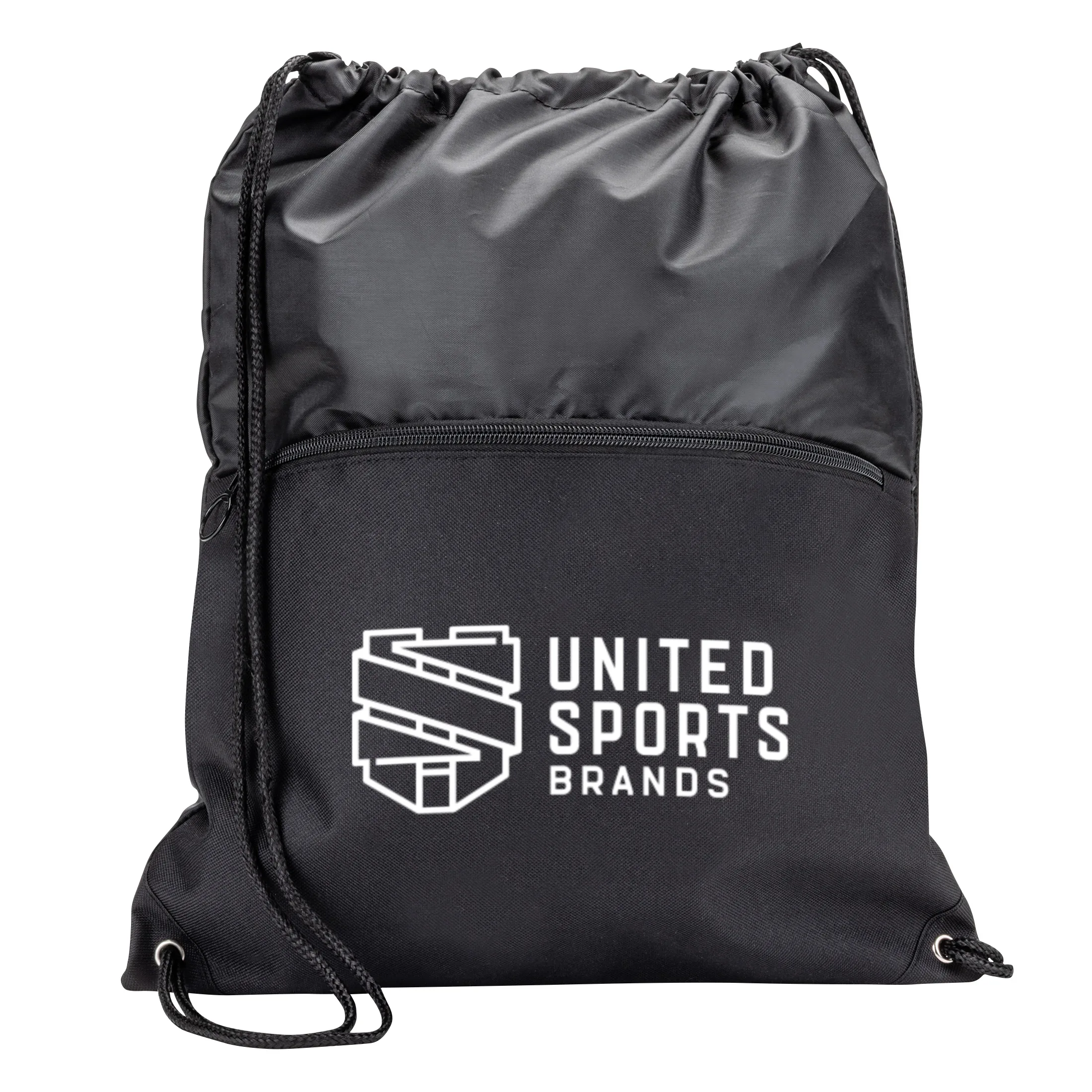 Jadis Drawstring Bag w/ Zipper Pocket