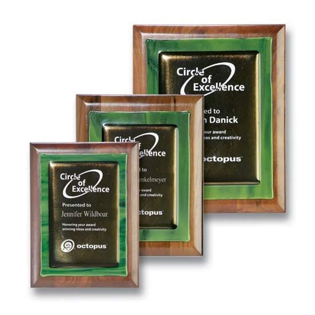 Metallic Fusion Plaque - Walnut